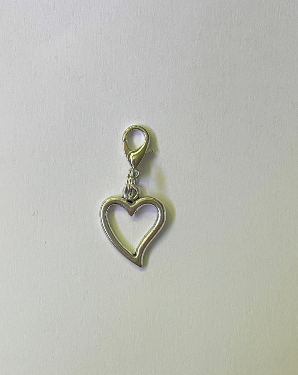 Open Heart Charm Stitch Marker | Charm Bracelet addition | Key Ring addition