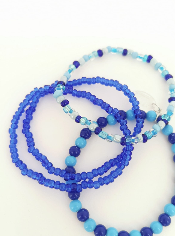 Blue Mix Bracelets - Pack of 4