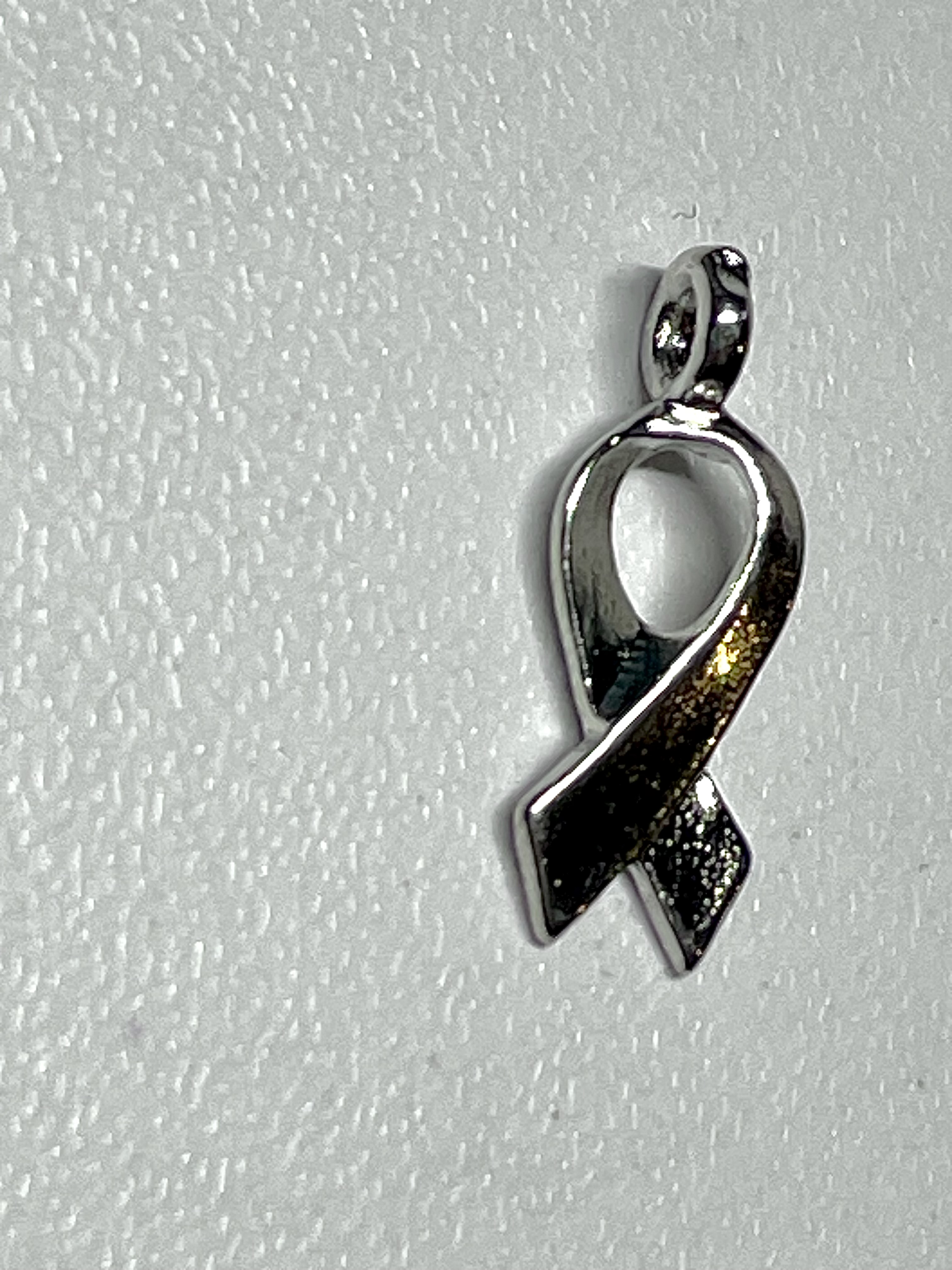 Silver Awareness Ribbon Charm