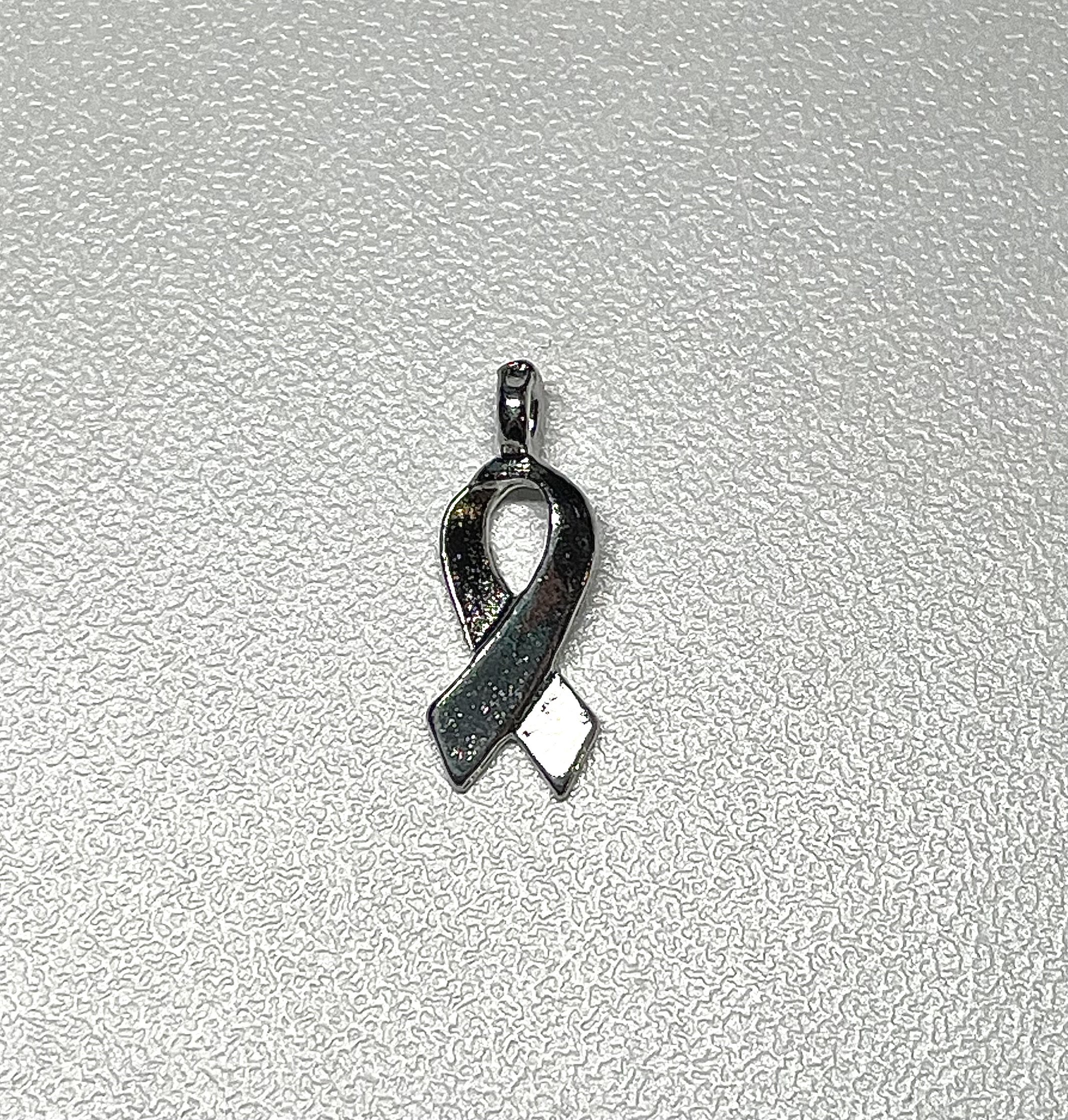 Silver Awareness Ribbon Charm