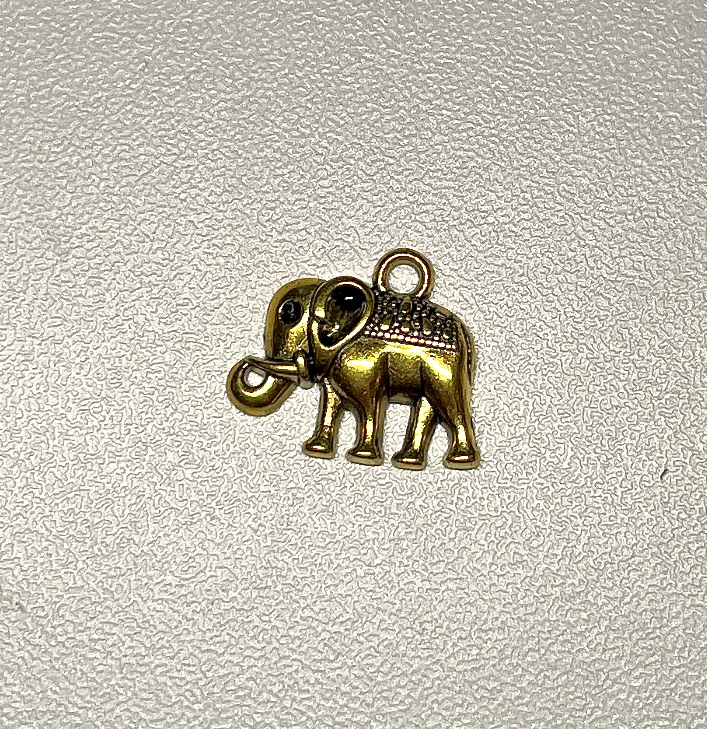 Gold Tibetan Elephant Charm
