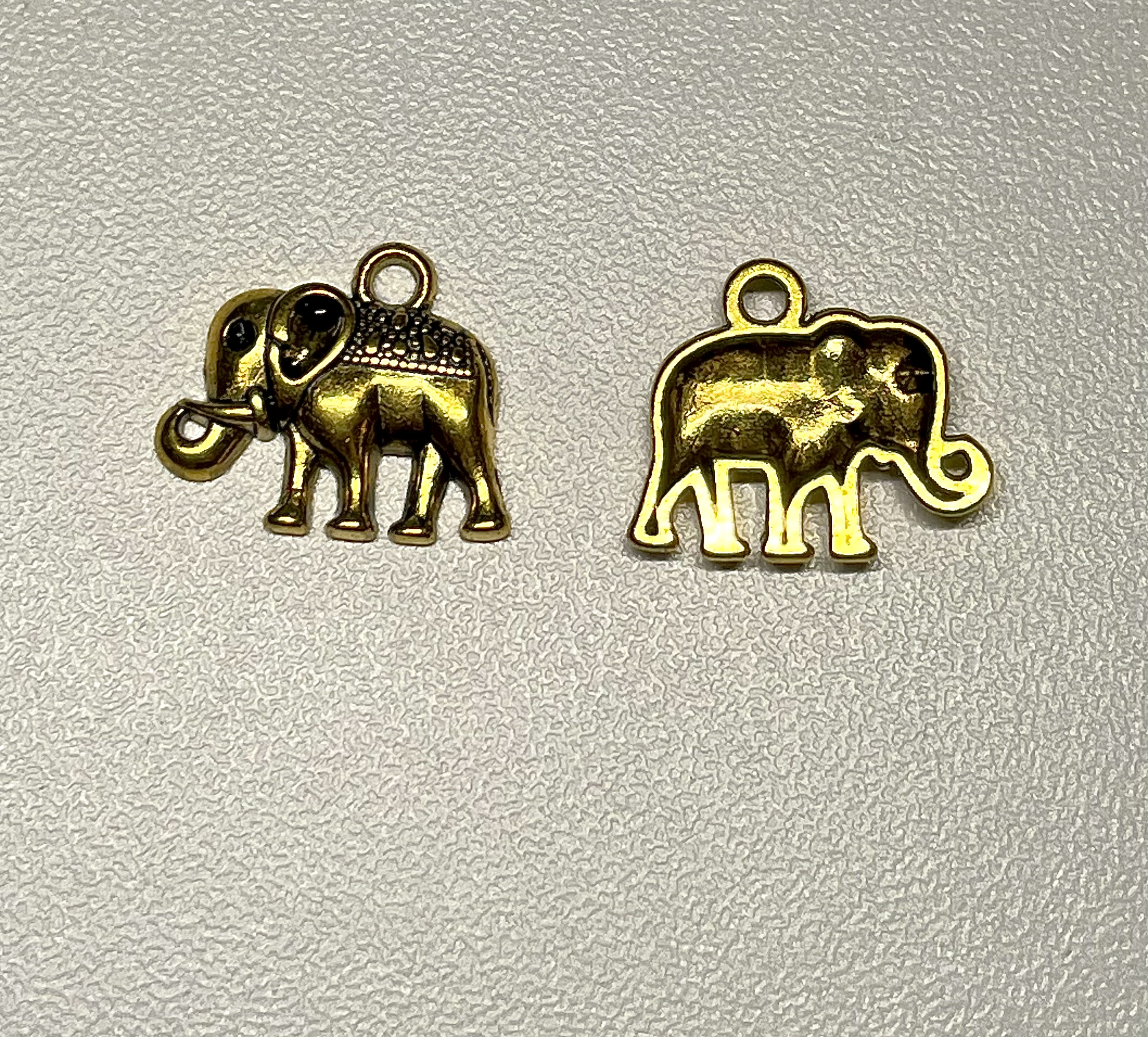 Gold Tibetan Elephant Charm