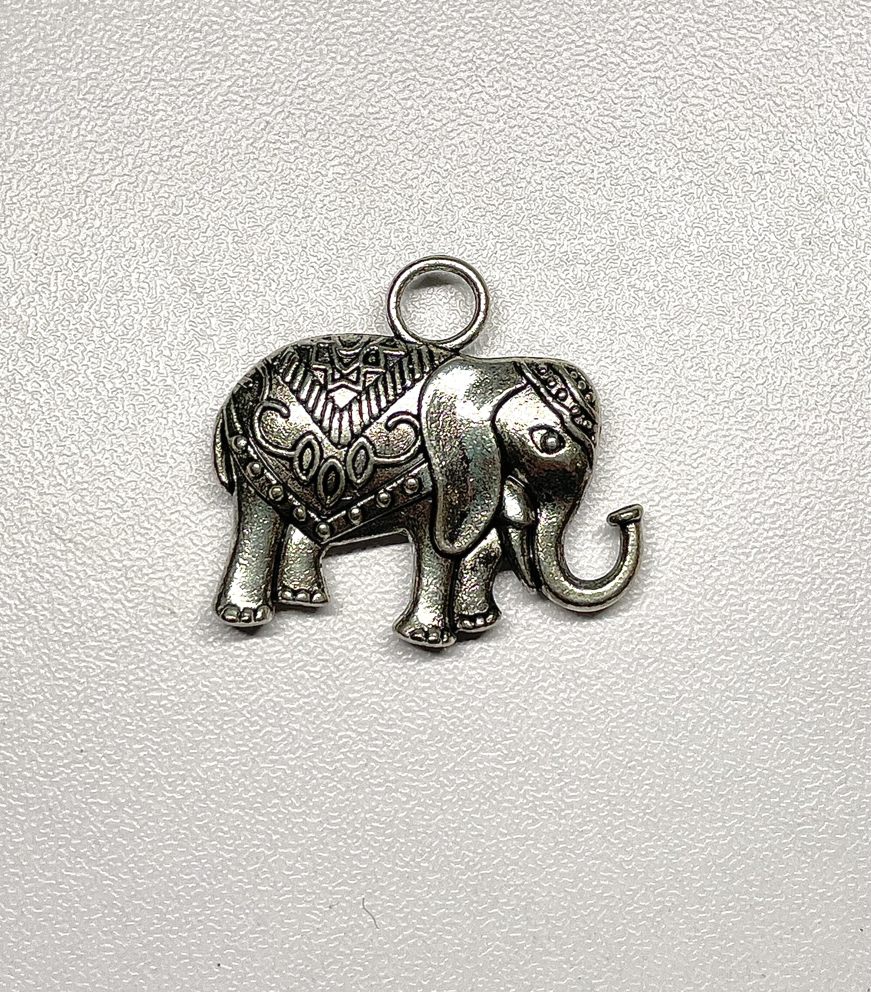 Silver Elephant Pendant Charm