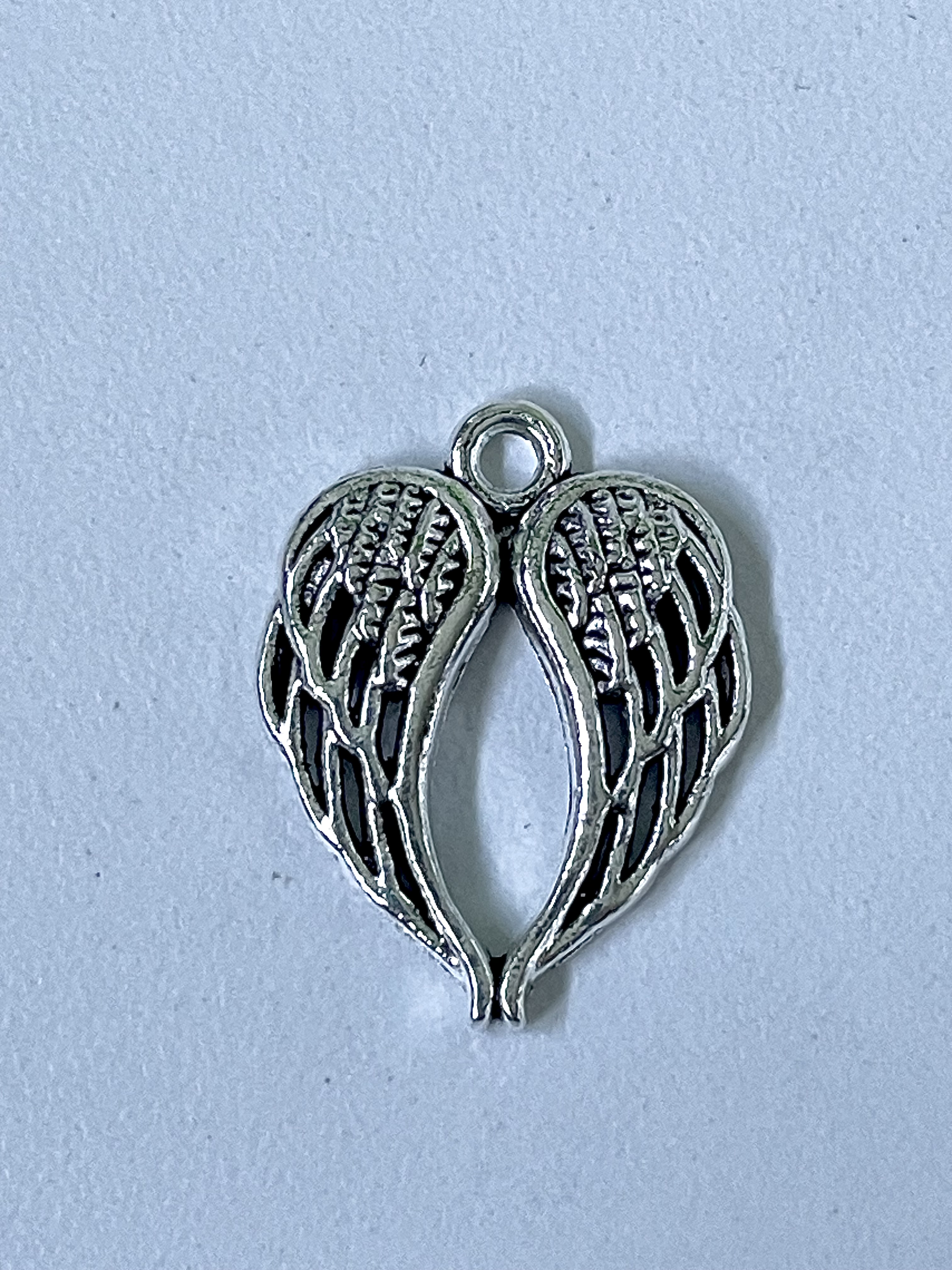 Silver Angel Wings Charm Pendant