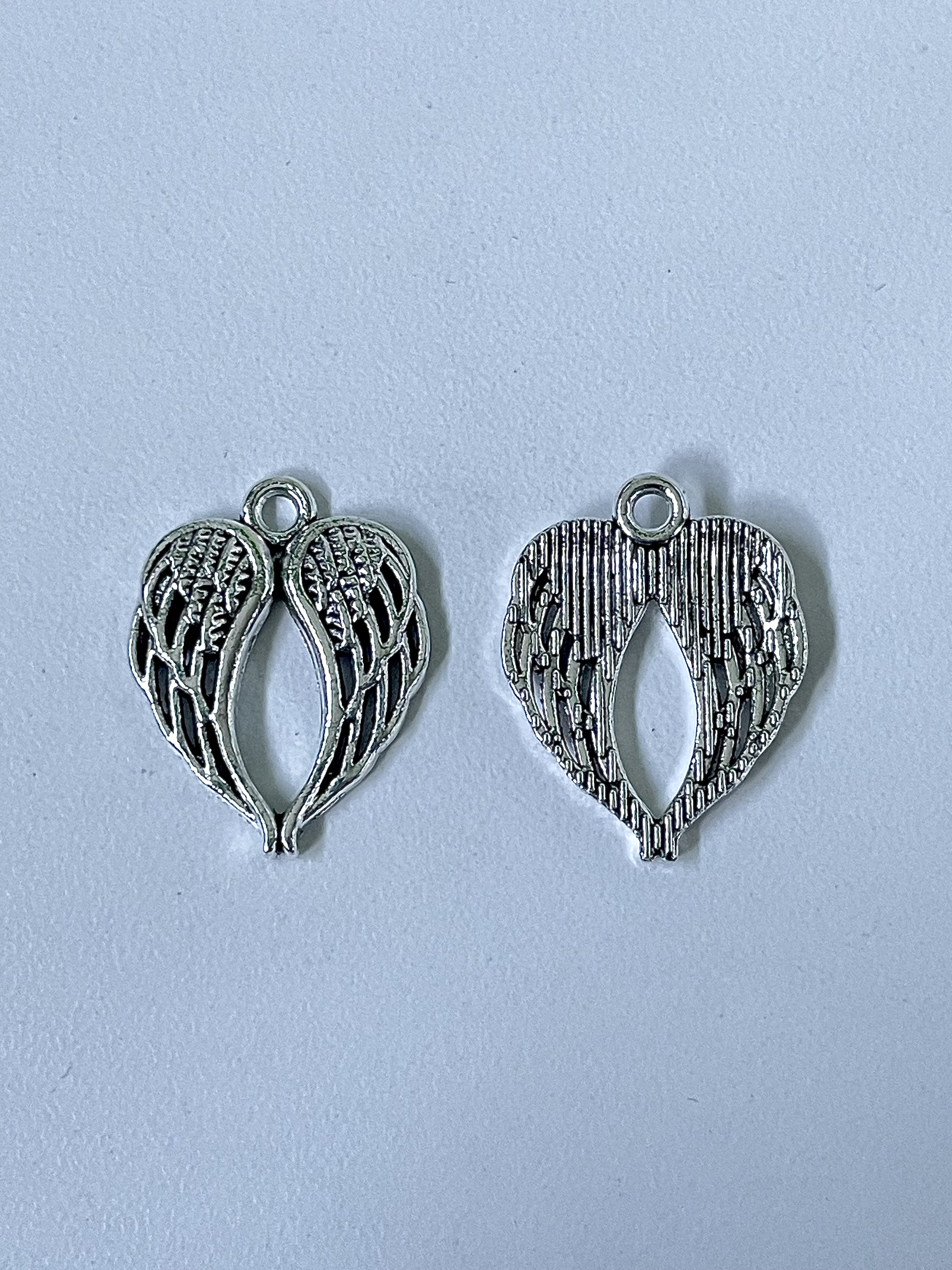 Silver Angel Wings Charm Pendant