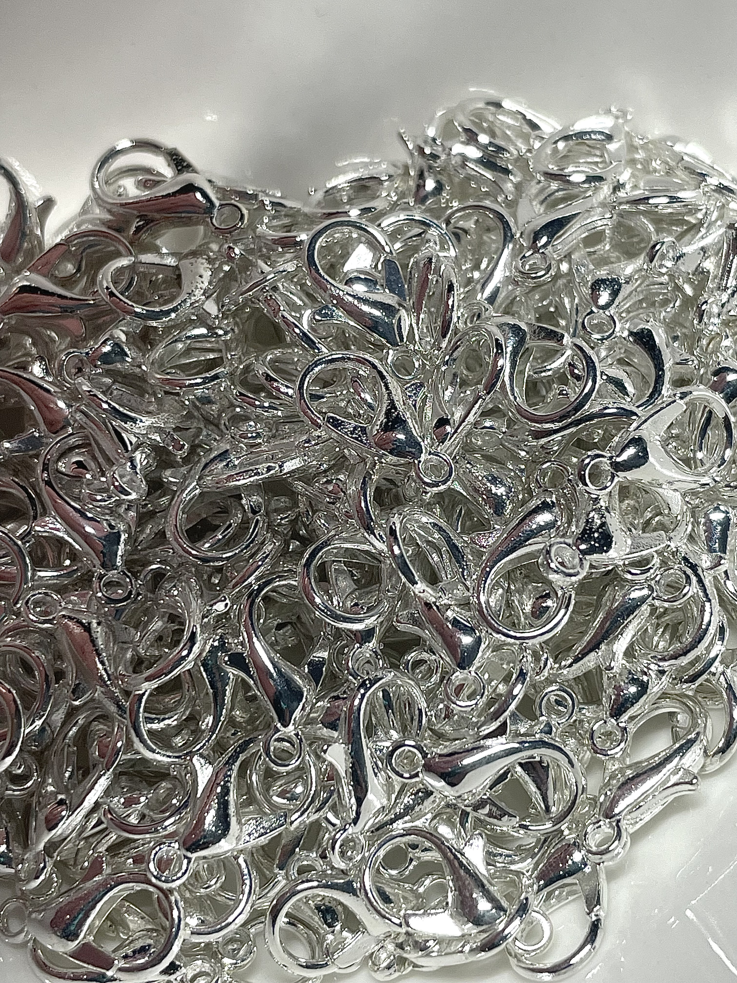 Sterling Silver Plated Lobster Claw Clasps