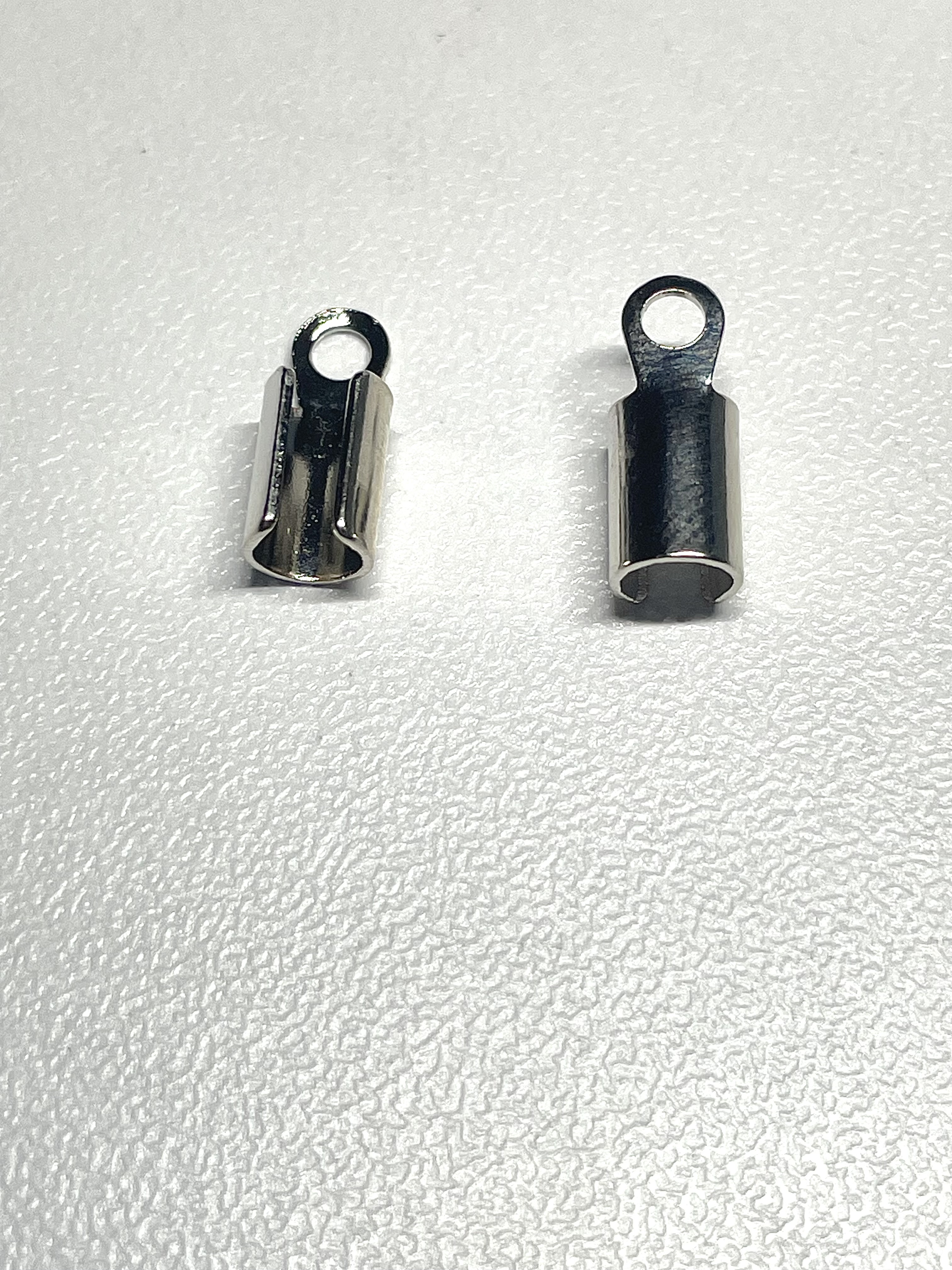 Silver Fold Over Cord Ends