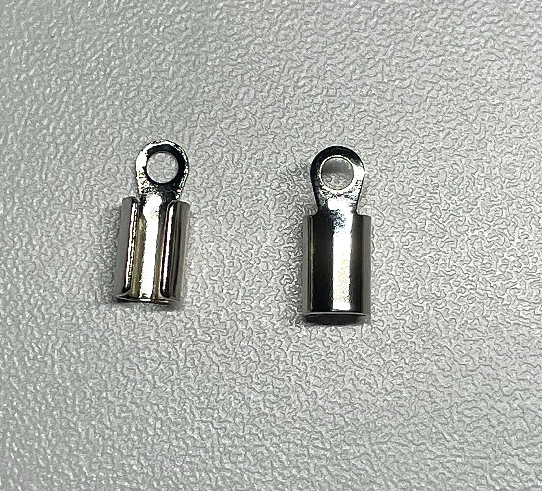 Silver Fold Over Cord Ends