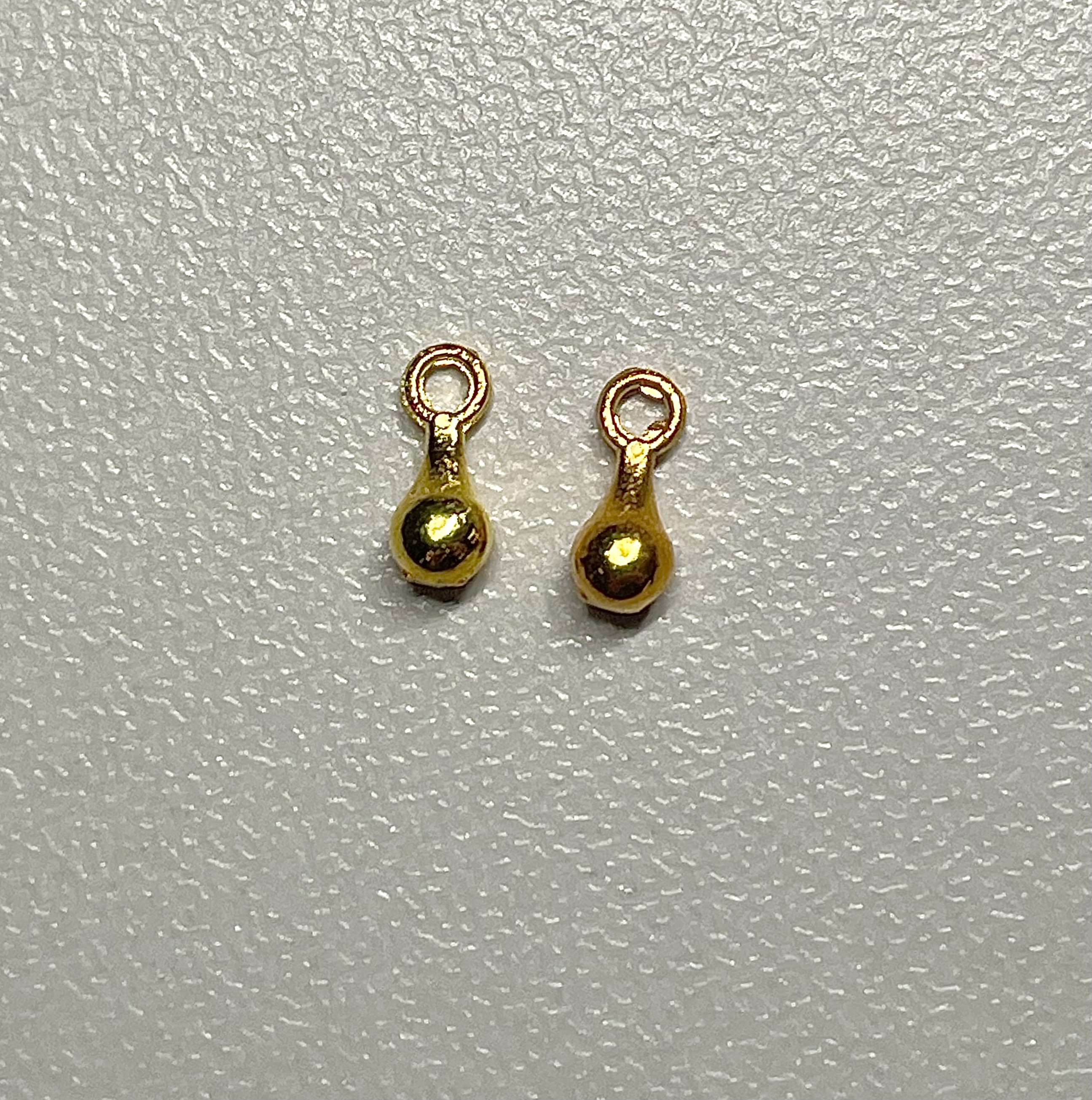 3x7mm Yellow and Rose Gold Plated Teardrop Extender Chain Ends