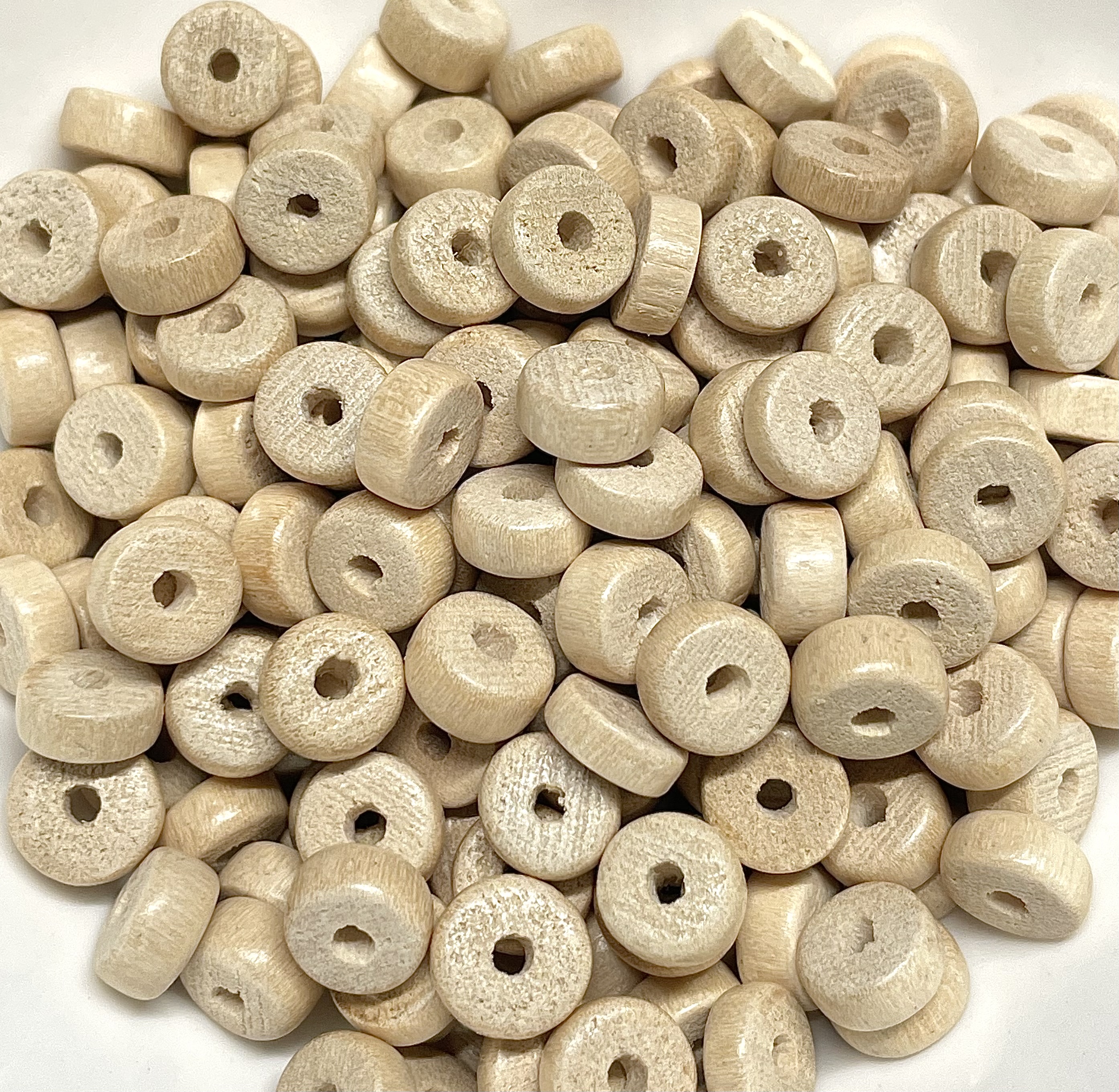 8x3.5mm Exotic White Wood Roble Pucalet Beads