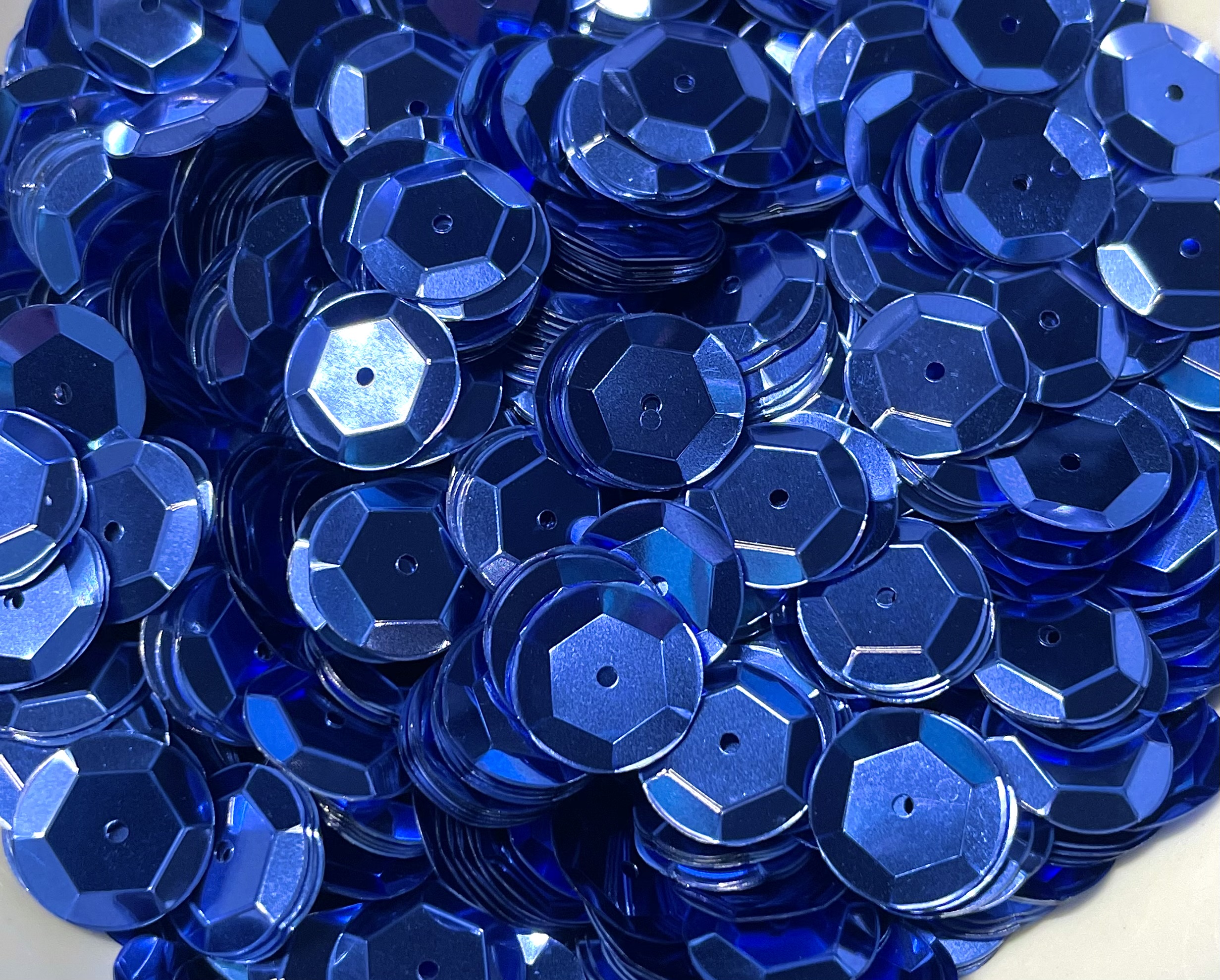 10mm Cupped Blue Sequins