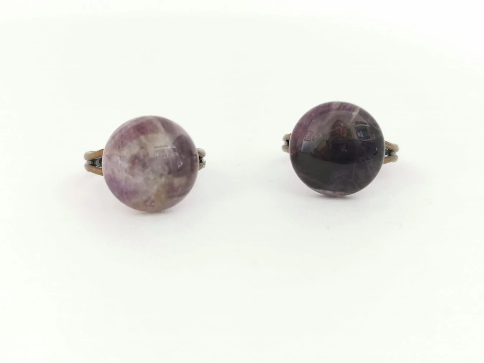 Purple Amethyst Cabochon Adjustable Ring