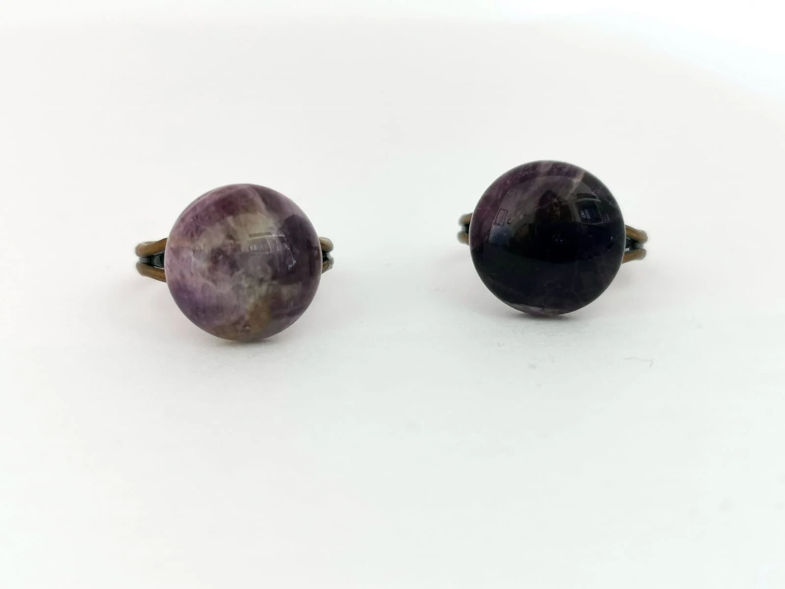 Purple Amethyst Cabochon Adjustable Ring