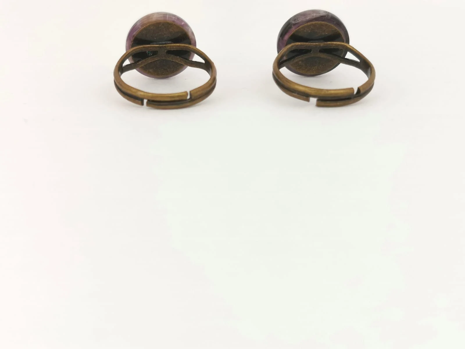 Purple Amethyst Cabochon Adjustable Ring