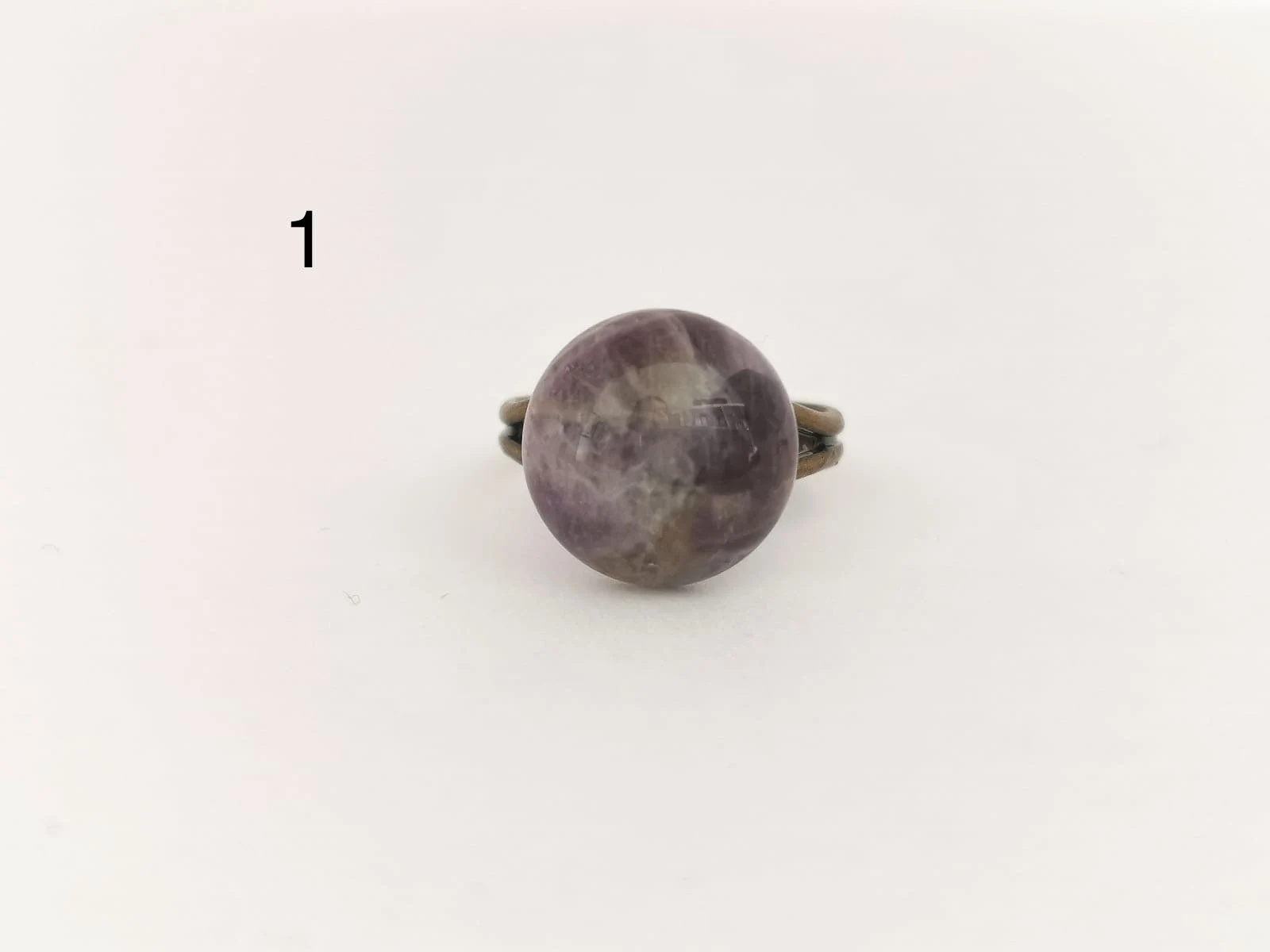 Purple Amethyst Cabochon Adjustable Ring