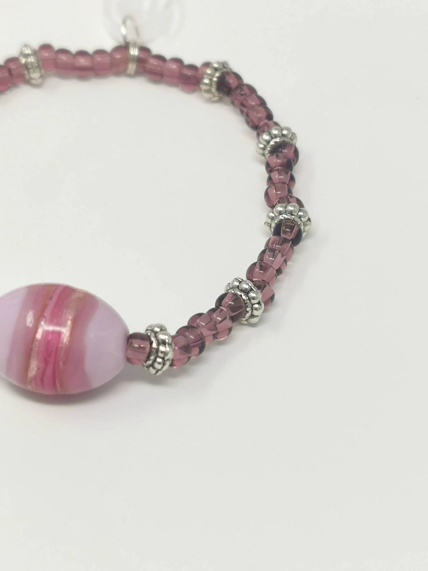 Purple and Pink Lampwork Bracelet