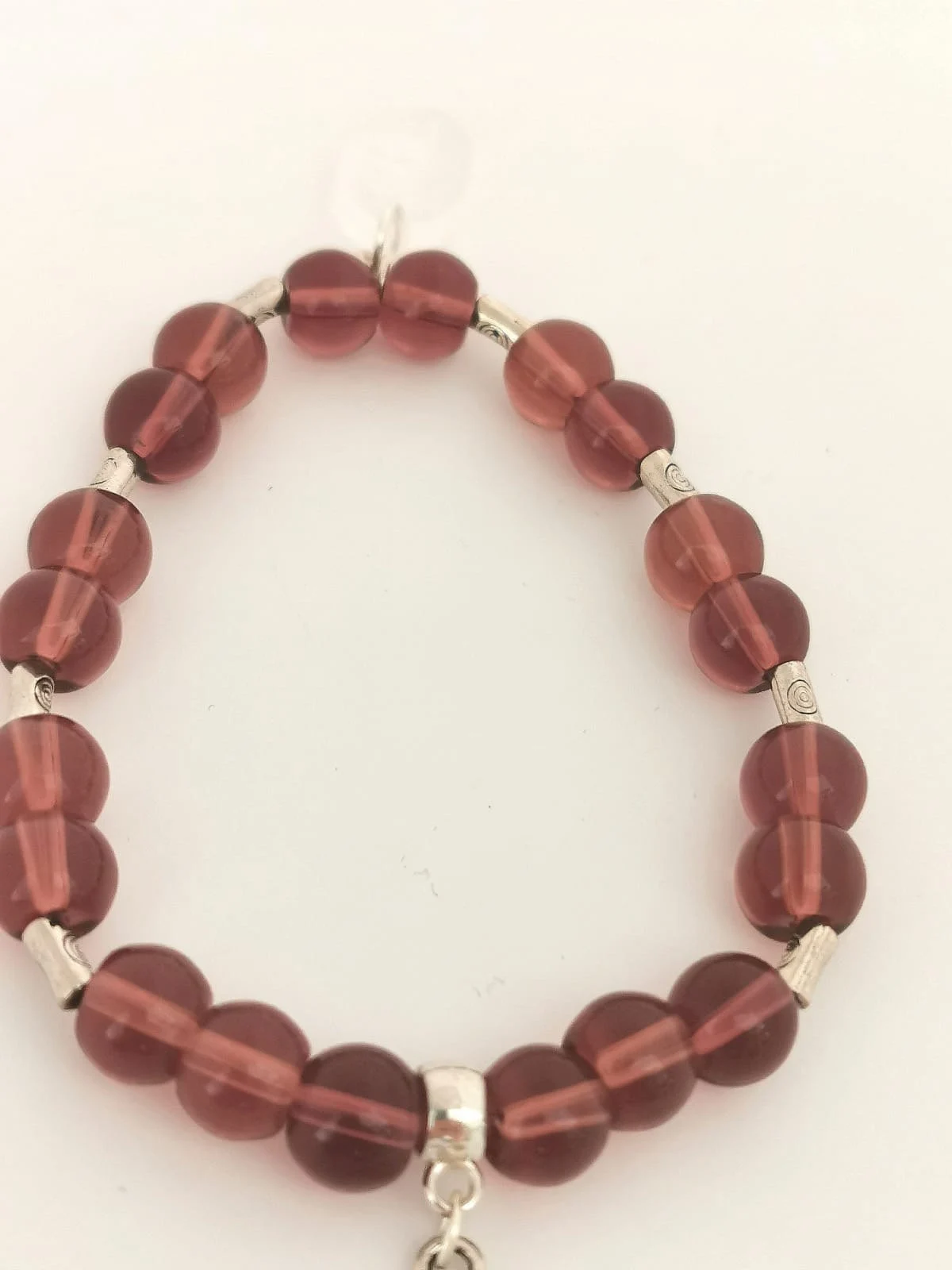 Purple and Tibetan Silver Puzzle Piece Autism Awareness Support Charm Bracelet