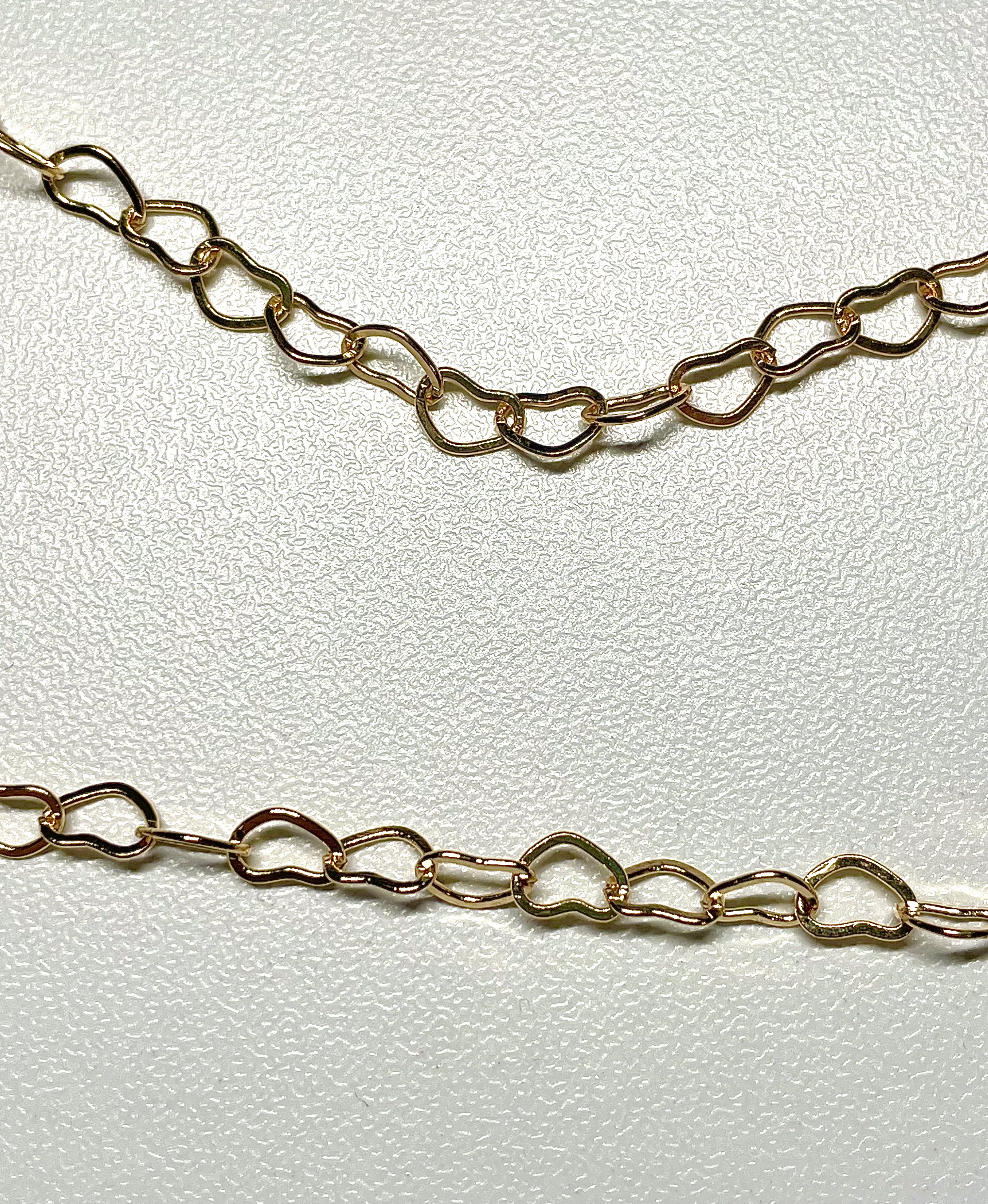 14k Yellow Gold Plated Heart Chain