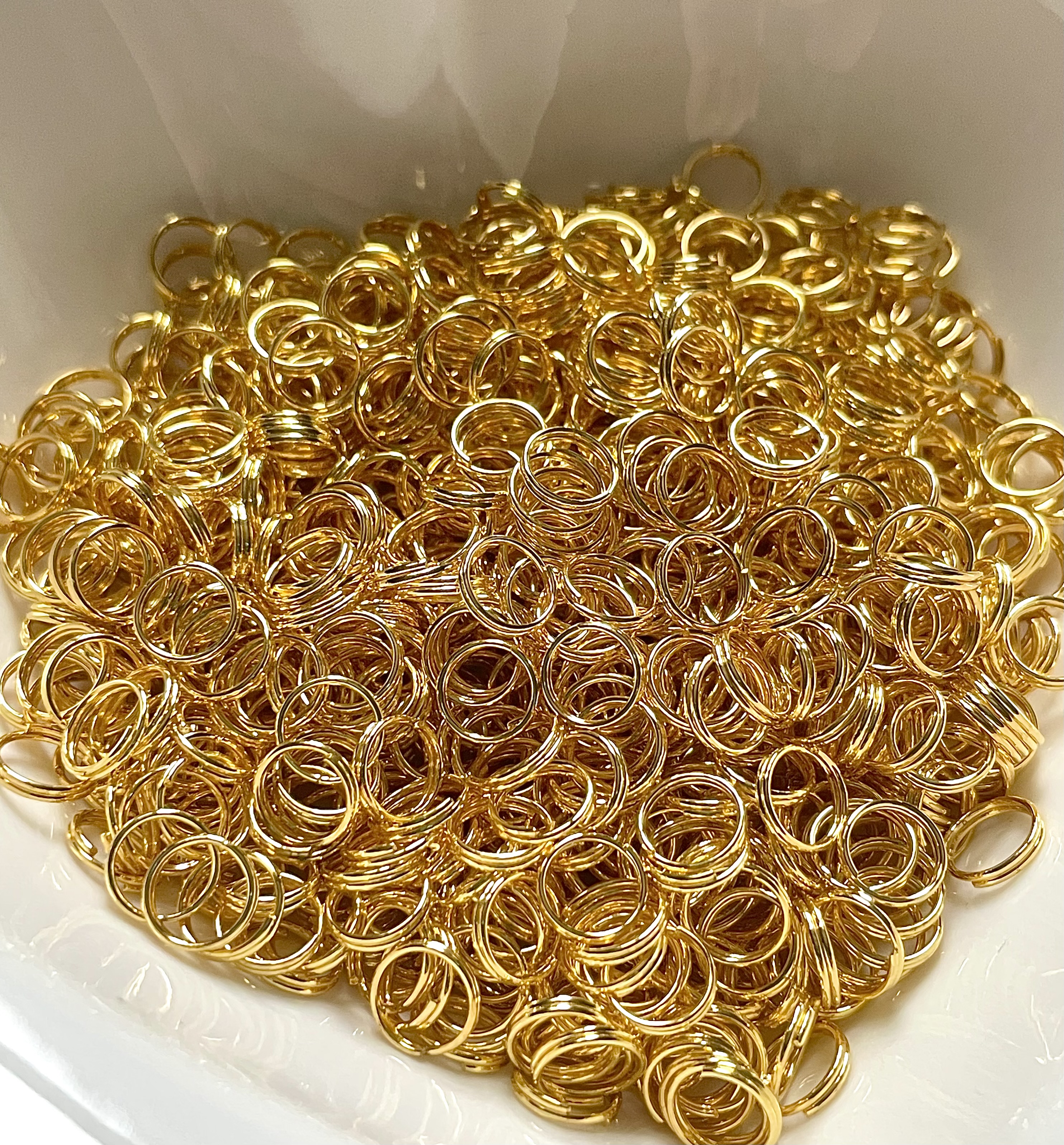 7mm Gold Split Rings