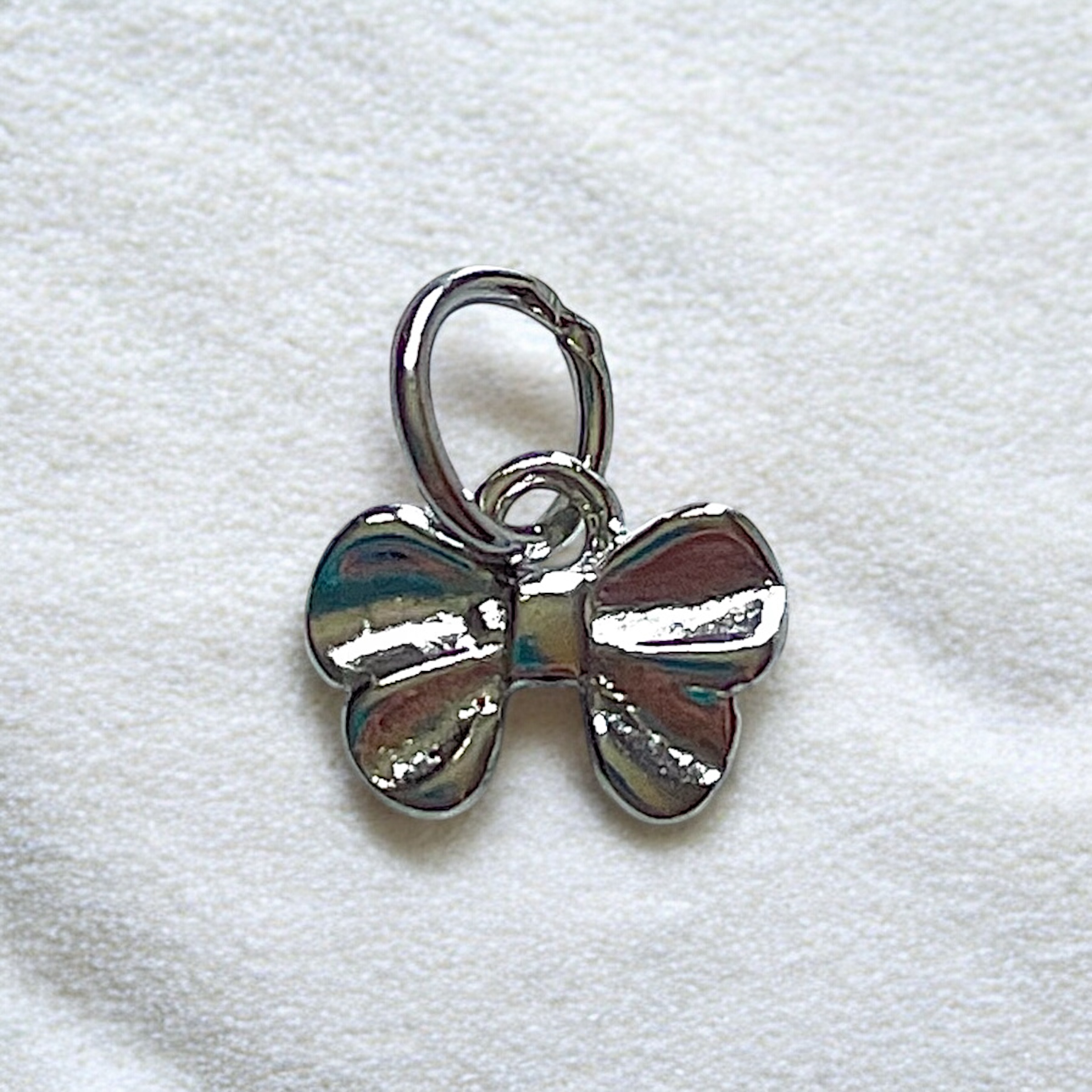 925 Sterling Silver Small Bow Charm