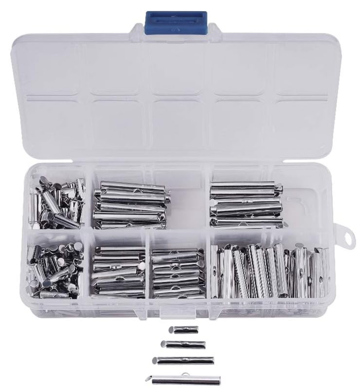 200x Iron Slide on End Clasp Tubes