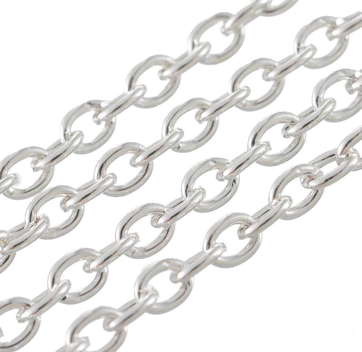 2.5x3mm Silver Cable Chain