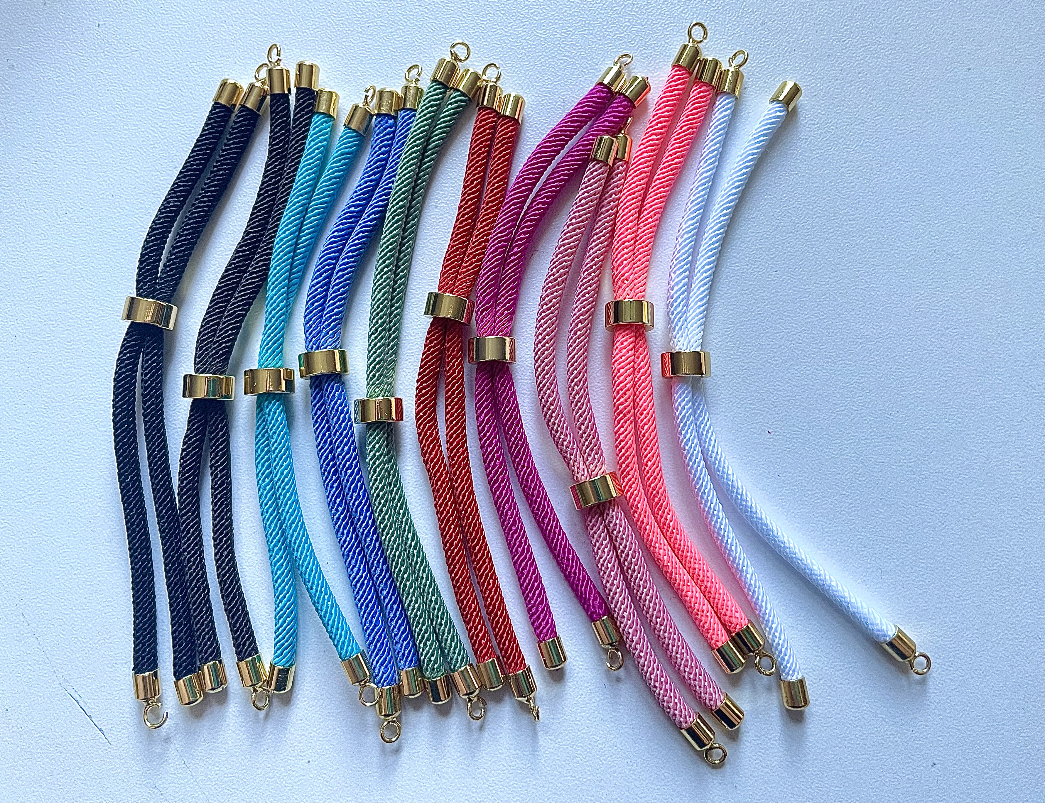 Twisted Cord Adjustable Slider Bracelet Chain