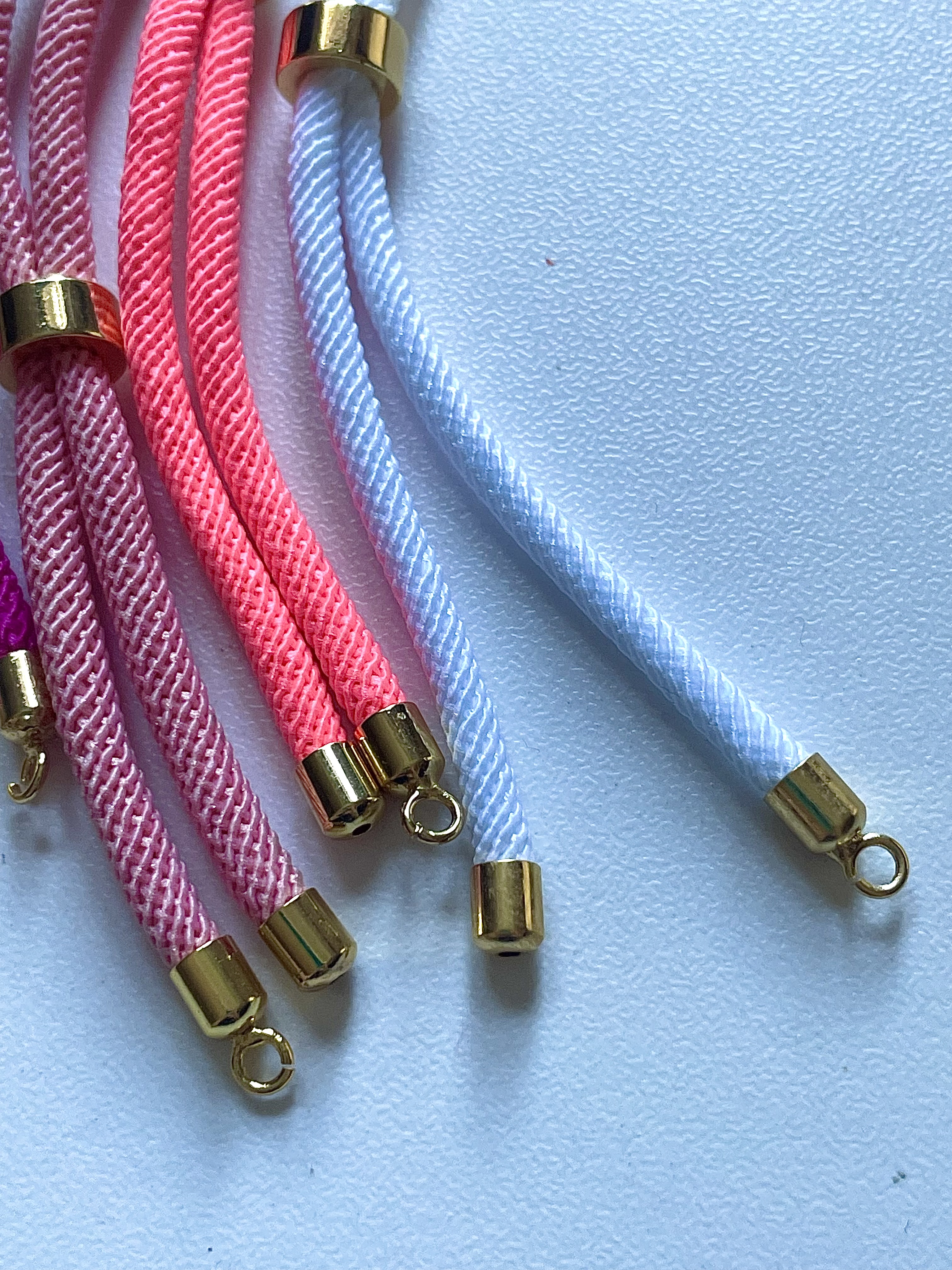 Twisted Cord Adjustable Slider Bracelet Chain 