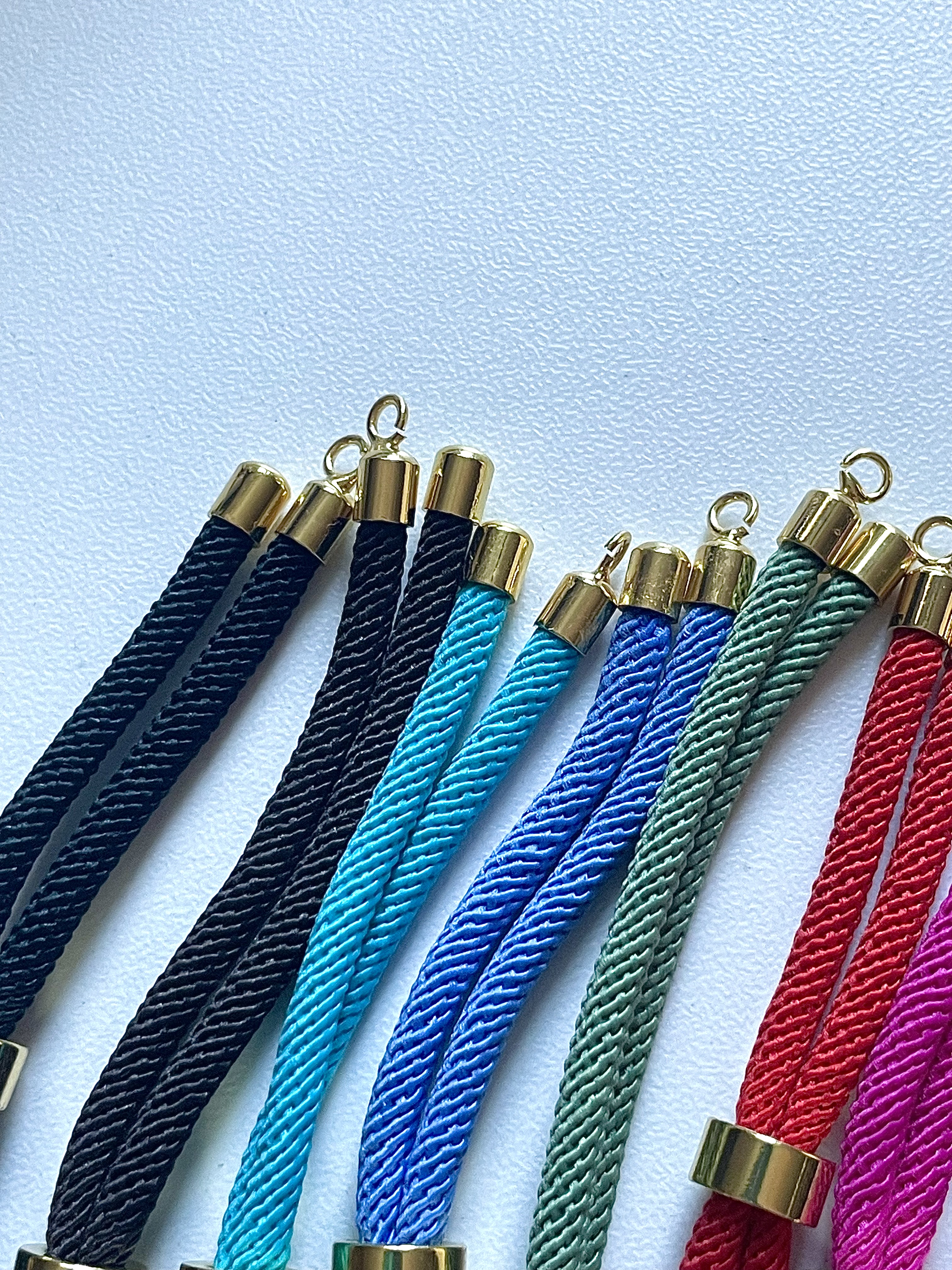 Twisted Cord Adjustable Slider Bracelet Chain 