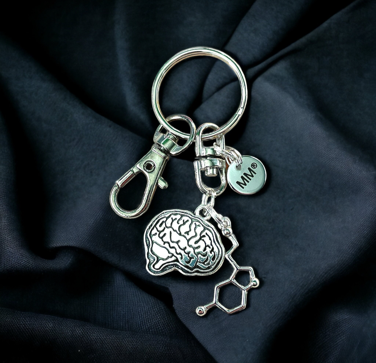 The 'Feel Good' Serotonin Brain Key Chain