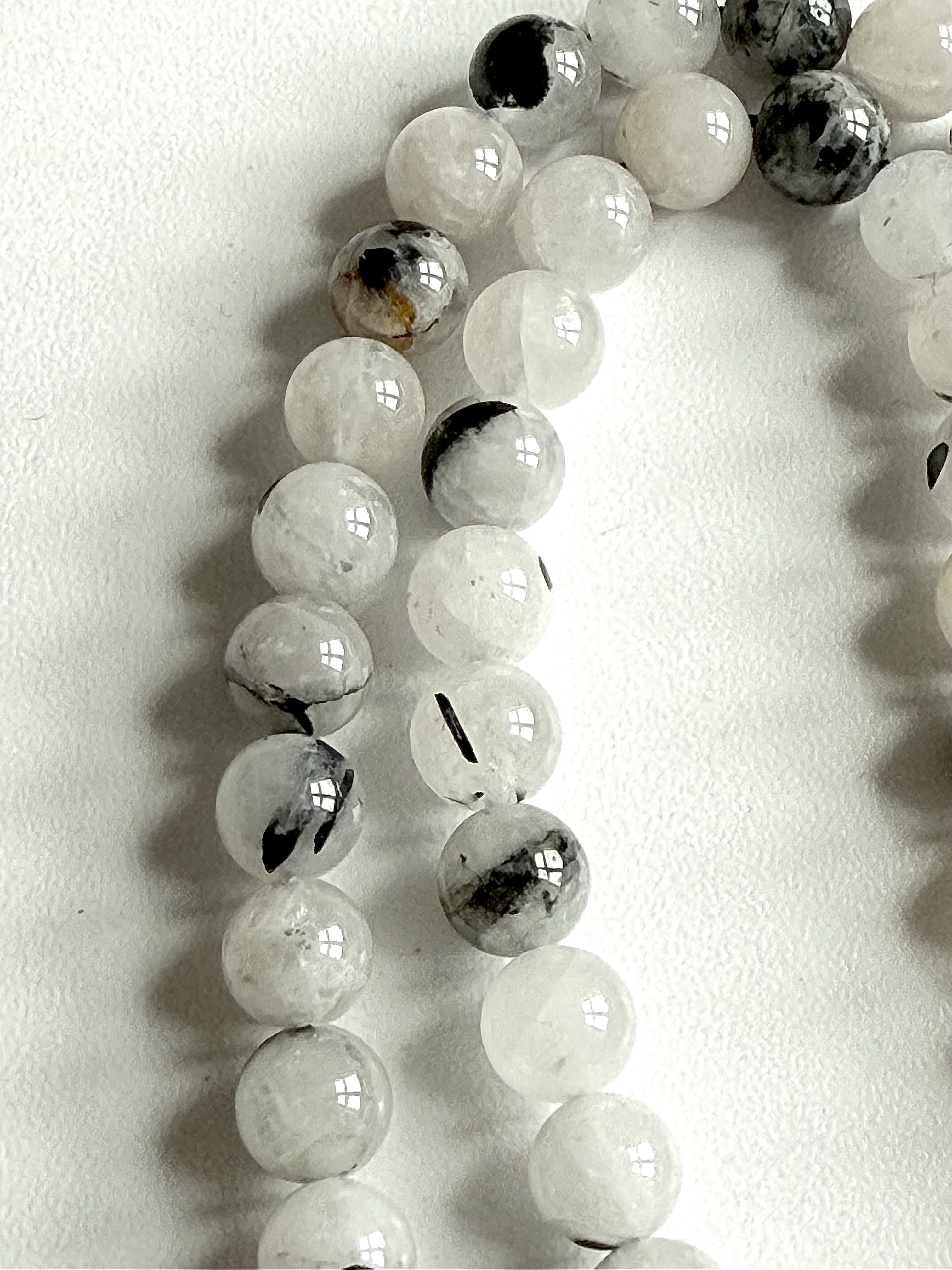 99 Black & White Rutilted Quartz Masbaha | Tasbih