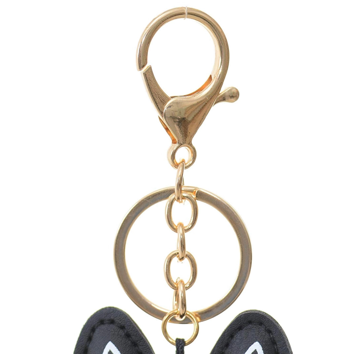 Pair of Black and Grey Cat Pom Pom Keychains