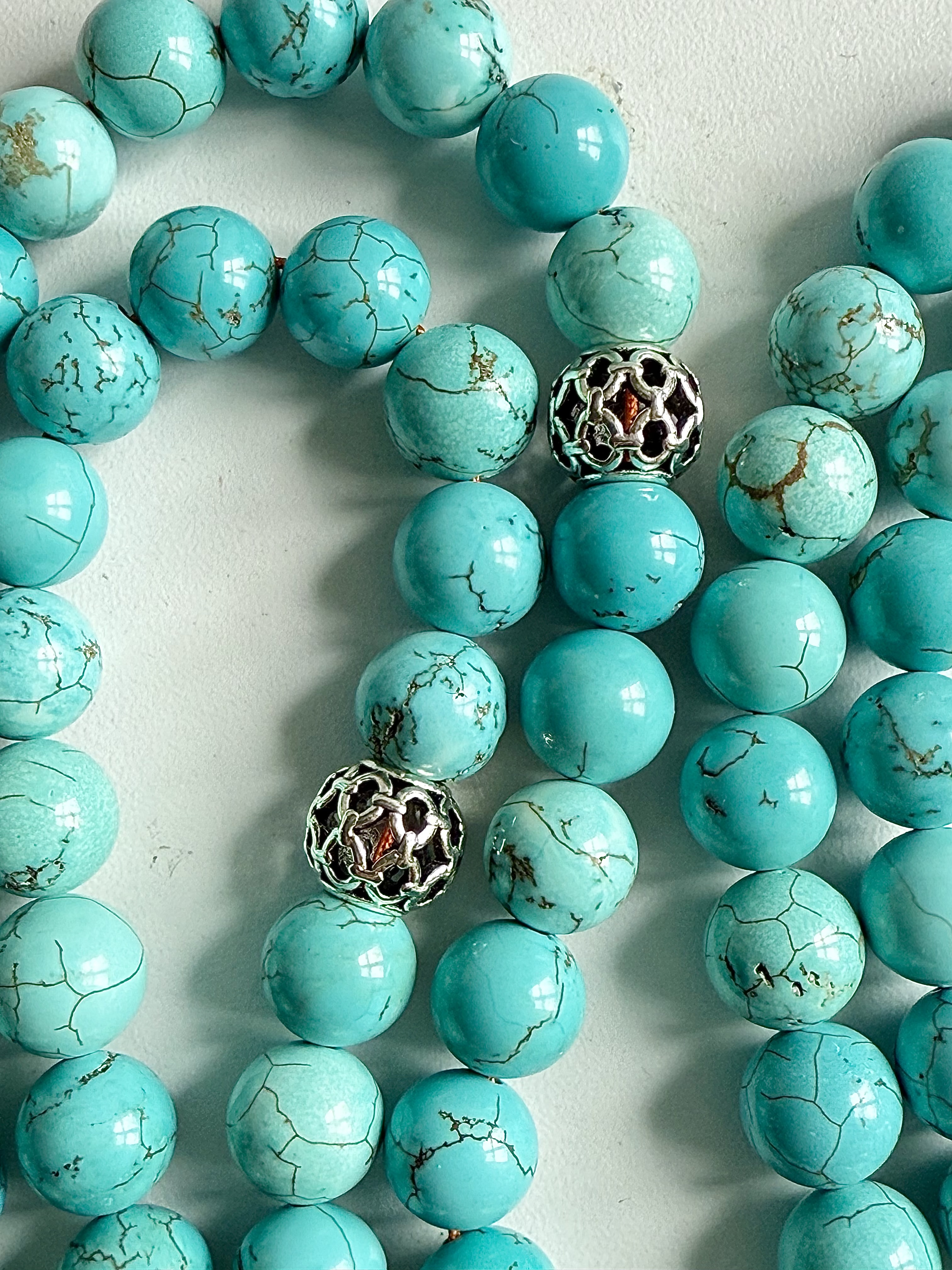 99 Orange and Natural Turquoise Masbaha | Tasbih