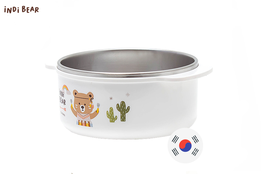 iNDi Bear Double Stan Handle Large deep Bowl (non-slip)