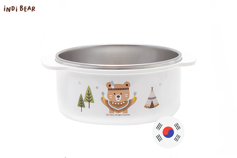 iNDi Bear Double Stan Handle Large deep Bowl (non-slip)