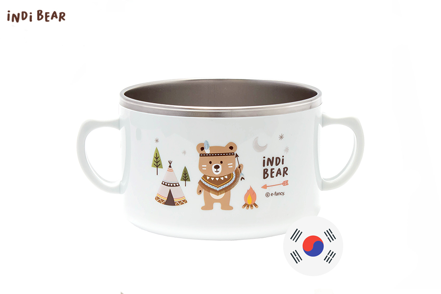 iNDi Bear Double Stan Handle Large Needle Bowl (non-slip)