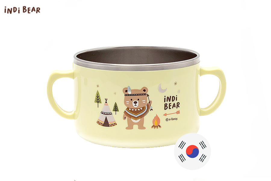 iNDi Bear Double Stan Handle Large Needle Bowl (non-slip)