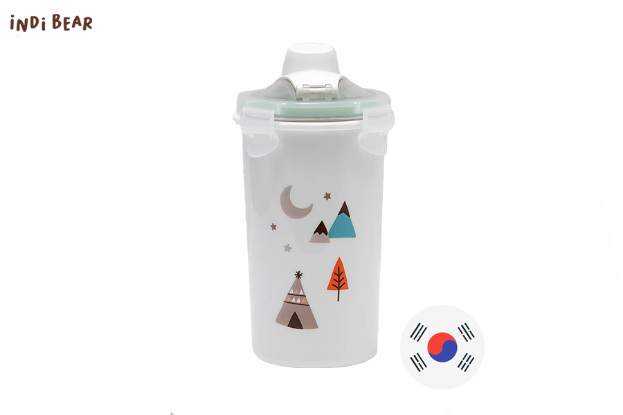 iNDi Bear Double Stan Shake Straw Water Bottle