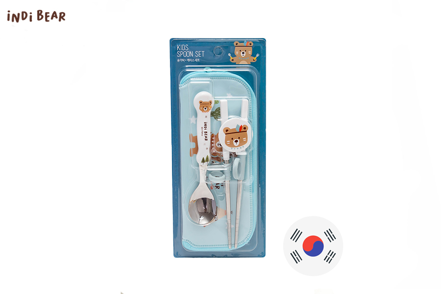 iNDi Bear Spoon/Functional Chopsticks Pouch Set