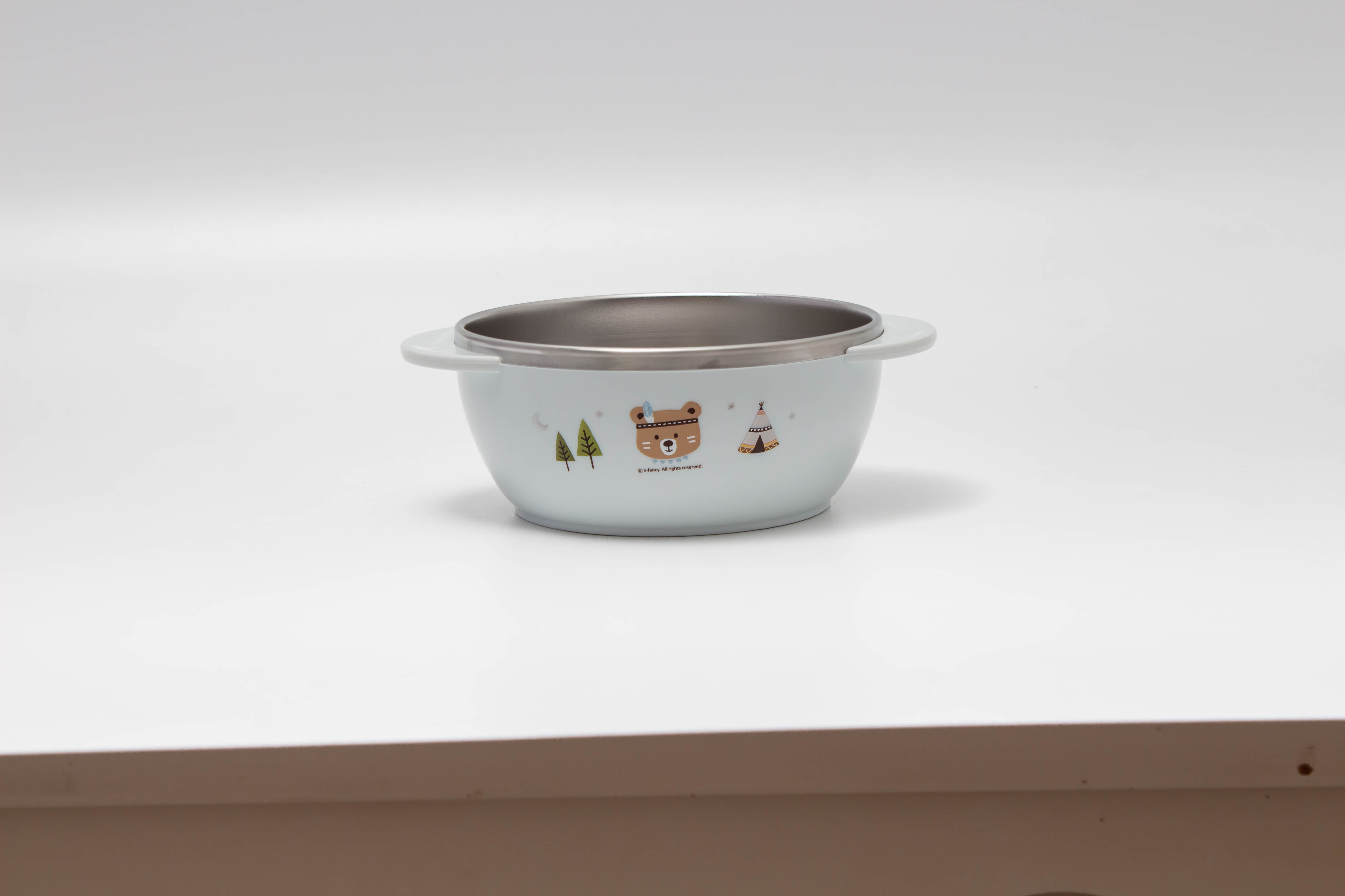 iNDi Bear Double Stan Handle Bowl (non-slip)