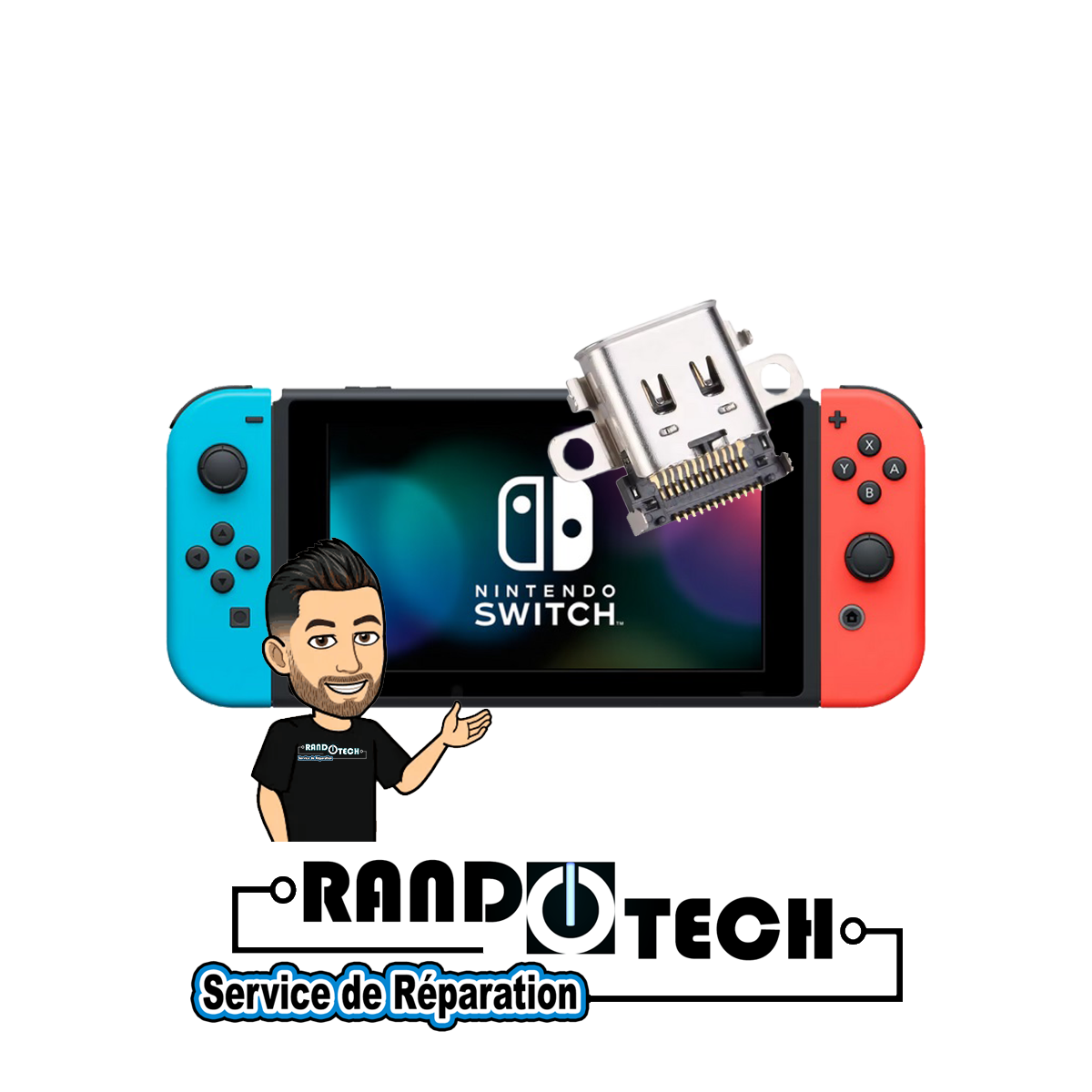 Réparation Connecteur USB Type-C Nintendo Switch