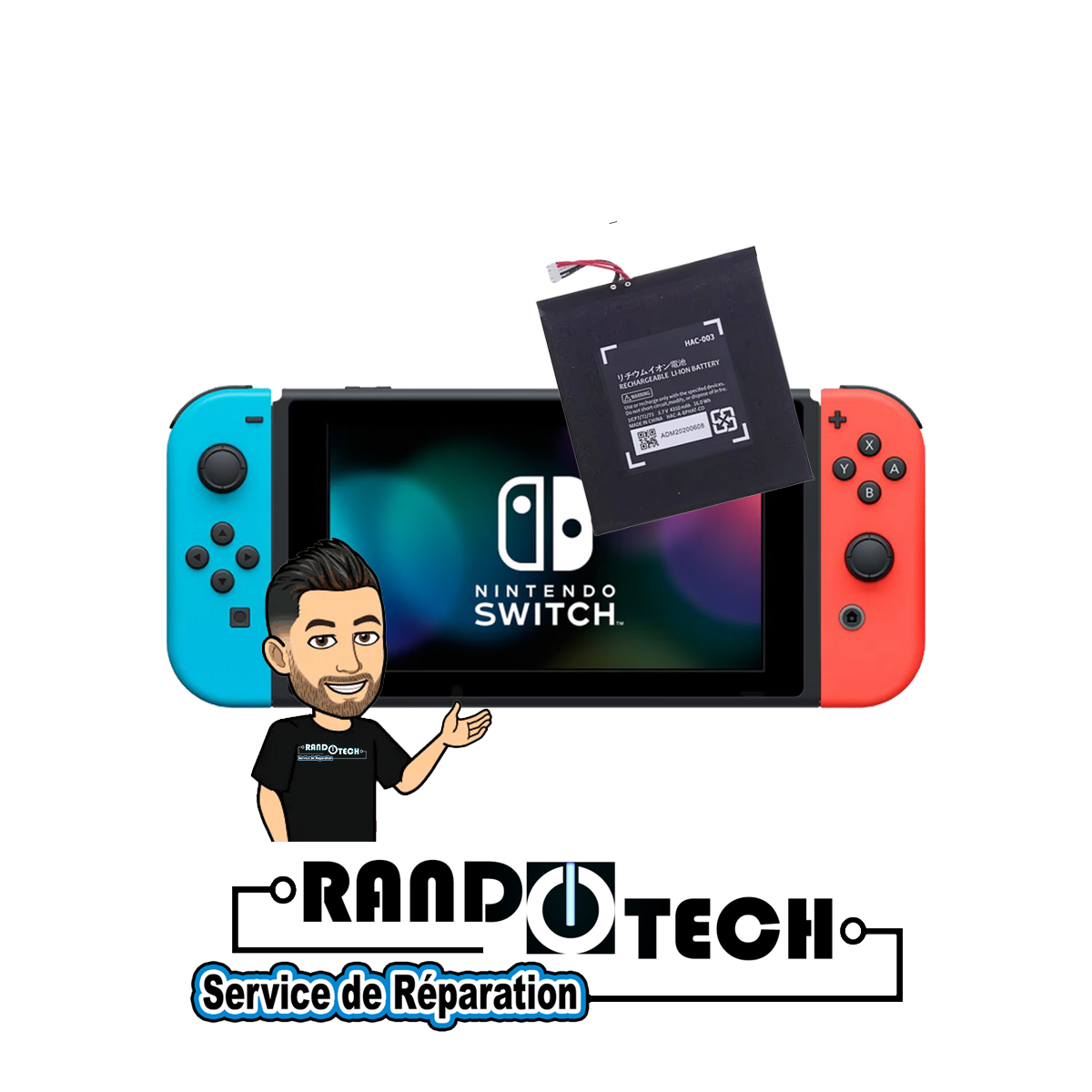 Réparation Batterie Nintendo Switch