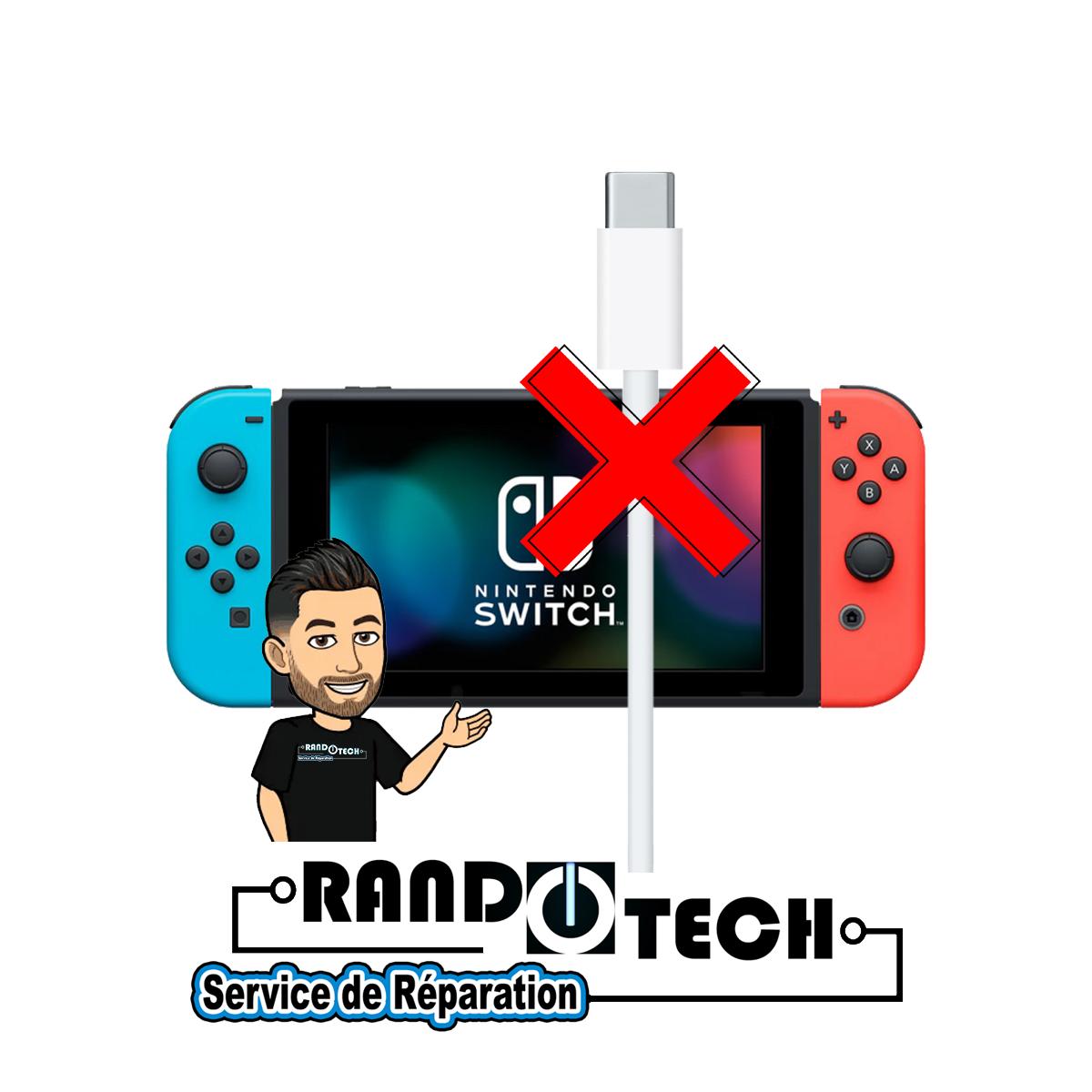 Réparation Connecteur USB Type-C Nintendo Switch