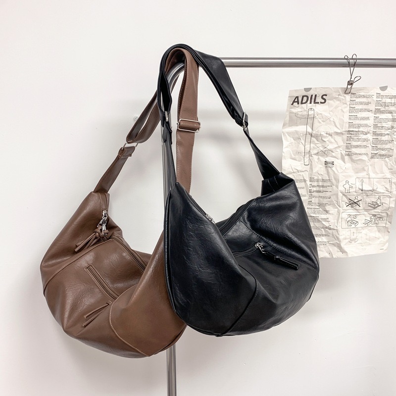 Black Leather Shoulder Bag