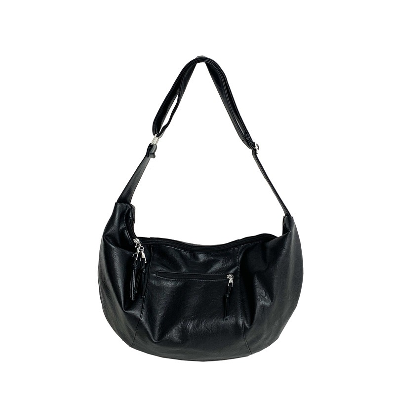 Black Leather Shoulder Bag