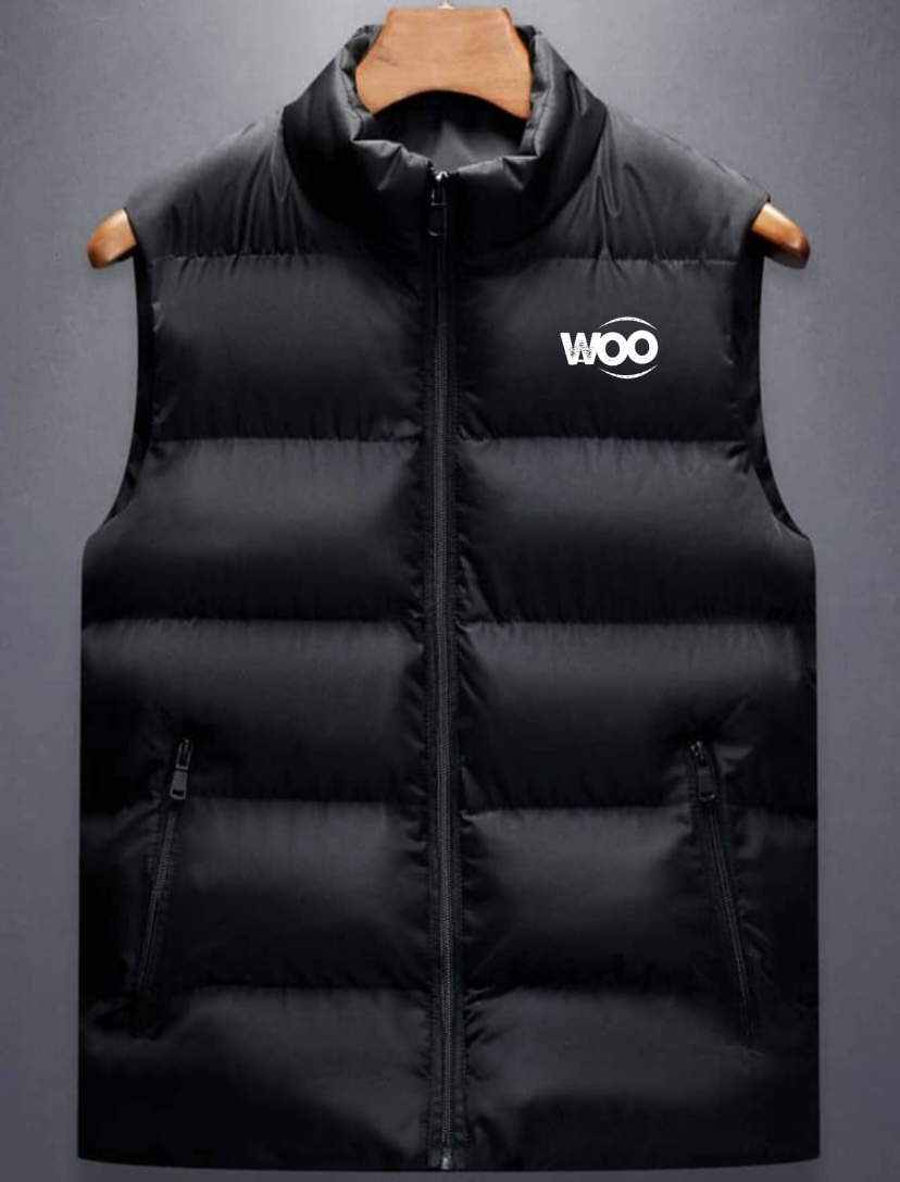 WOO Black Puffer Vest