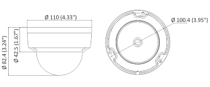 كاميرا هيكفيجن بدقة 5ميجابكسل داخلية اي بي عدسة 2.8مم ، موديل DS-2CD1153G0-I(2.8mm)(C)