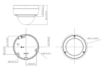 كاميرا هيكفيجن بدقة 6ميجابكسل داخلية اي بي عدسة 2.8مم ، موديل DS-2CD2163G2-I(2.8mm)(O-STD)
