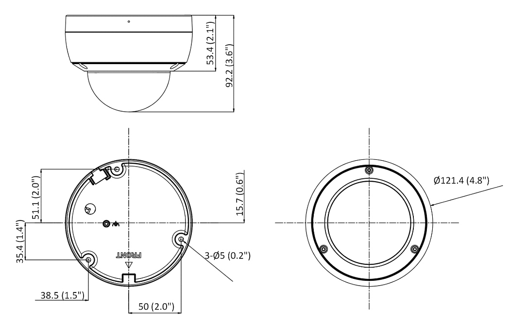 كاميرا هيكفيجن بدقة 6ميجابكسل داخلية اي بي عدسة 4مم ، موديل DS-2CD2165G0-IS(4mm)(O-STD)