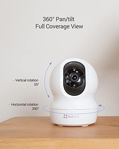EZVIZ CP1 3MP واي فاي كاميرا الأمن 360 PTZ ، 3MP HD ، الرؤية الليلية ، التتبع التلقائي ، الصوت ثنائي الاتجاه ، متوافقة مع اليكسا وجوجل ، اندريود / دائرة الرقابة الداخلية